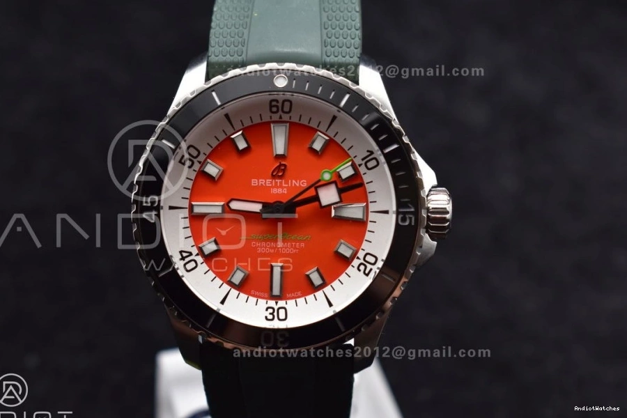 Best on FashionForward Orange A 1164 SS SuperOcean BLSF Dial Strap Rubber Automatic Green 1:1 42 Edition 0504